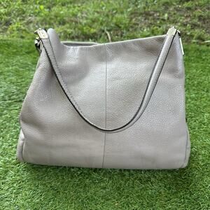 Coach Madison Phoebe 26224 Handbag Womens Gray Leather Logo‎ 3 Compartments